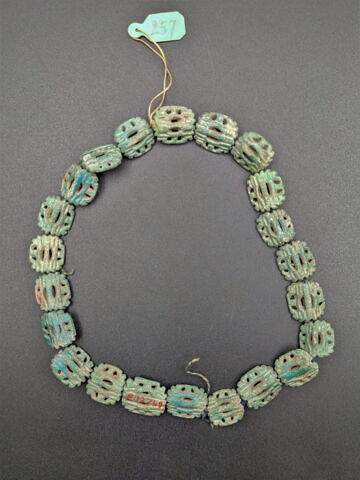 collier ; amulette oudjat quadruple symétrique