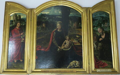 La Vierge, l'Enfant, saint Jean l'Évangéliste et saint Jérome, triptyque