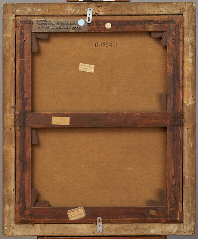 dos, verso, revers, arrière ; vue d'ensemble ; vue avec cadre © 2016 Musée du Louvre / Daniel Martin
