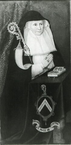 Portrait d'Anne de Lattre, abbesse du couvent Notre-Dame-de-Beaulieu à Sin-le-Noble (près de Douai) de 1556 à 1607, image 2/2