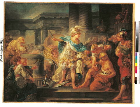 Alexandre le Grand coupant le noeud gordien