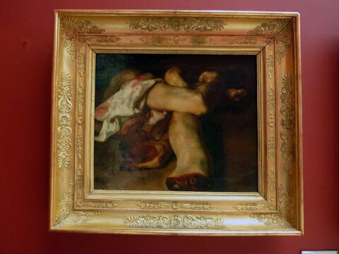 Étude de bras et de jambes, peinte à la lumière de la lampe, pour le Radeau de la Méduse, au Louvre.