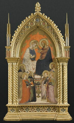 Le Couronnement de la Vierge, avec six saints