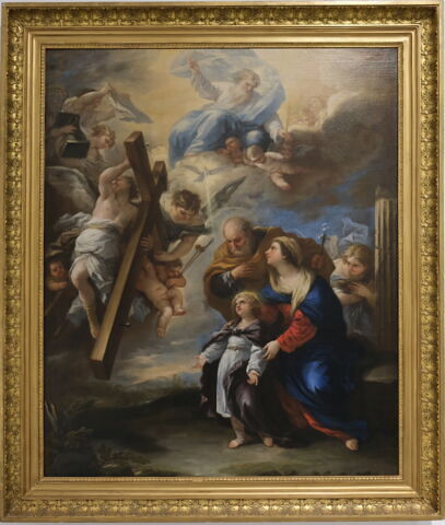 Jésus se soumet à la mort pour le salut des hommes, dit aussi Sainte Famille avec vision de la Croix