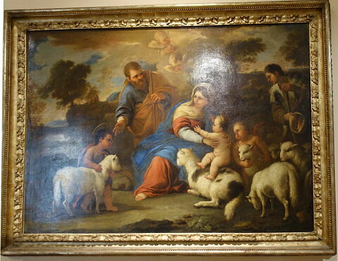 La Sainte Famille avec un berger