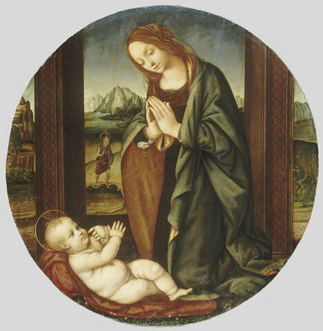 La Vierge adorant l'Enfant, image 1/4