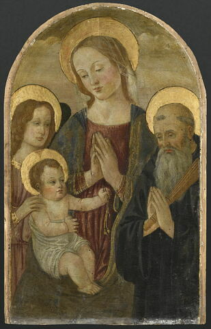 La Vierge adorant l'Enfant avec saint Benoît