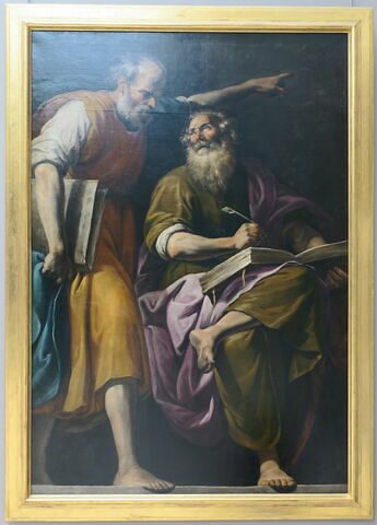 Saint Marc écrivant sous la dictée de saint Pierre