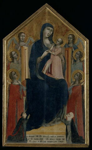 La Vierge de Majesté avec six anges et les donateurs Paci