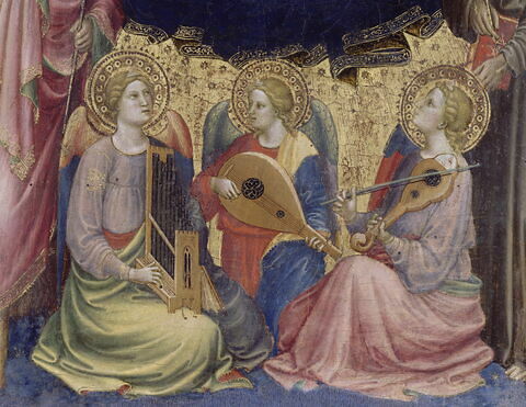 La Vierge et l'Enfant avec quatre saints et trois anges musiciens, image 3/4