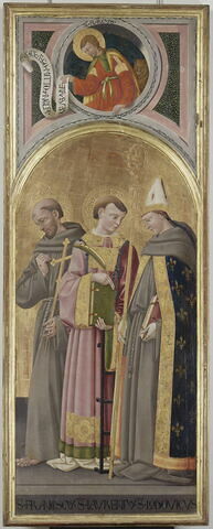 Saint Louis de Toulouse, saint Laurent, saint François (au-dessus : Saint Marc)