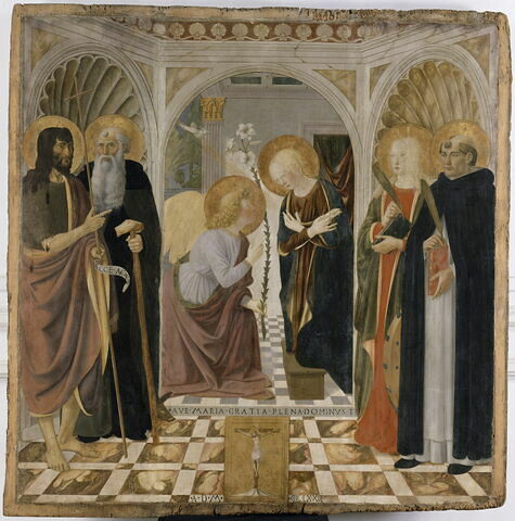 L'Annonciation entre quatre saints