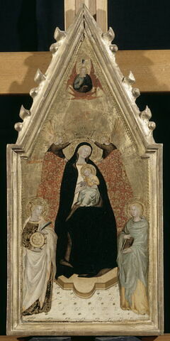 La Vierge à l'Enfant couronnée par deux anges