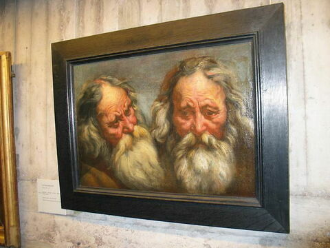 Deux têtes de vieillard à grande barbe