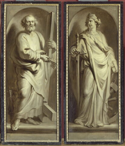 Volet de triptyque : Orants, image 3/4