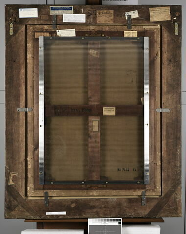 dos, verso, revers, arrière ; vue d'ensemble ; vue avec cadre © 2018 Musée du Louvre / Mathieu Bertola