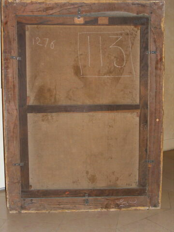 dos, verso, revers, arrière ; vue d'ensemble ; vue avec cadre © 2012 Musée du Louvre
