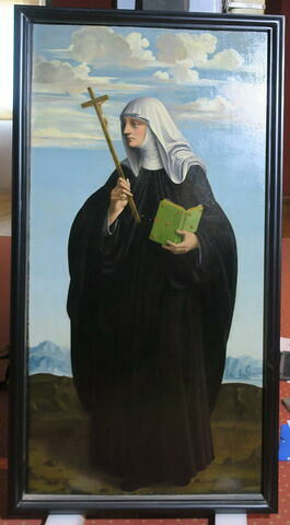 Sainte Claire (panneau supérieur du polyptyque "Crespi")