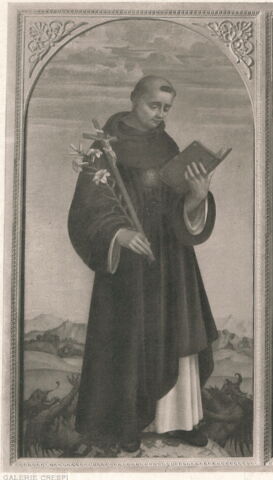 Saint Antoine (panneau supérieur du polyptyque 