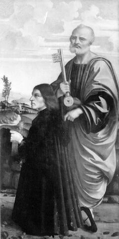 Saint Pierre et un donateur (panneau inférieur du polyptyque 