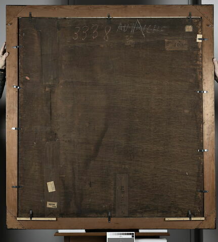 vue d'ensemble ; vue avec cadre ; dos, verso, revers, arrière © 2017 Musée du Louvre / Mathieu Bertola