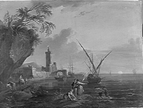 Soleil couchant sur un port méditerranéen, image 3/3