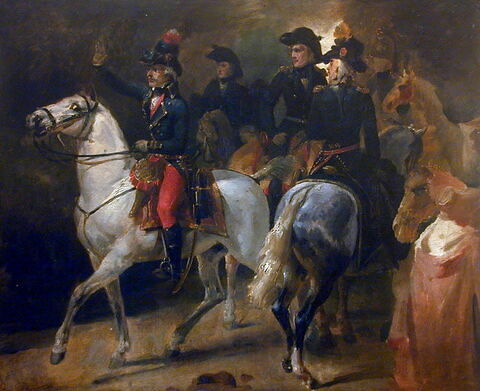 Le Général Dumouriez et son état-major à la bataille de Jemmapes