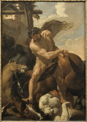 Hercule tuant les chevaux de Diomède