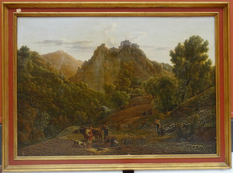 Le Laboureur de Virgile et la vue de Rocagiovine, dans la vallée de Digence, près la maison d'Horace