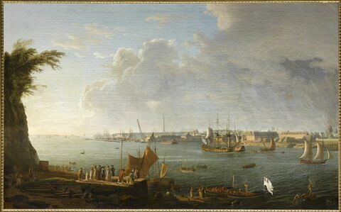 Vue du port de Lorient prise des anciennes cales de Caudan, en 1792