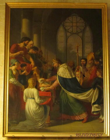 Saint Louis lavant les pieds aux pauvres le Jeudi Saint
