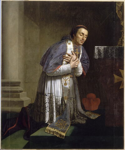 Saint Charles Borromée en prières