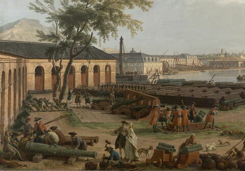Le Pont neuf ou l'Arsenal de Toulon, pris dans l'angle du Parc d'Artillerie