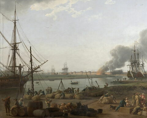 Vue du port de Rochefort ; prise du Magasin des colonies, image 2/6