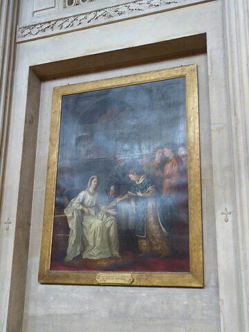 Saint Louis, à son avènement à la couronne, remet à la Reine Blanche de Castille, sa mère, la Régence du Royaume