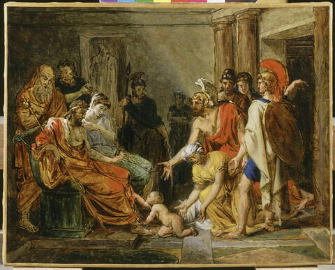 Le Jeune Pyrrhus à la cour du roi Glaucias, esquisse