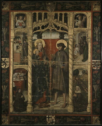 La Bannière des lépreux : la Vierge à l'Enfant avec saint Lazare en lépreux