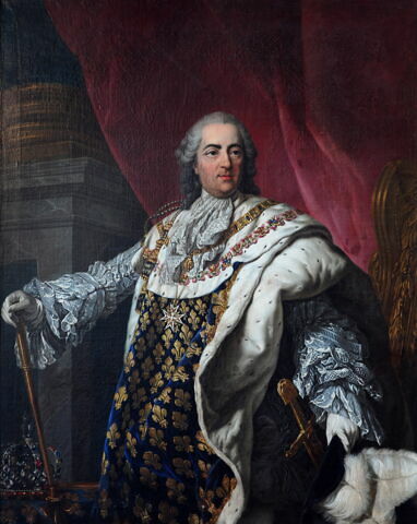 Portrait de Louis XV en manteau royal