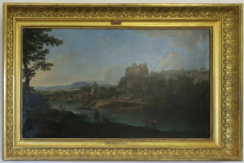 Paysage avec pêcheurs sur une barque, image 2/2