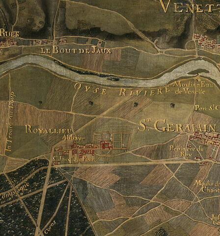 Plan d'une partie de la forêt de Compiègne, avec chasse de Louis XV, image 5/5