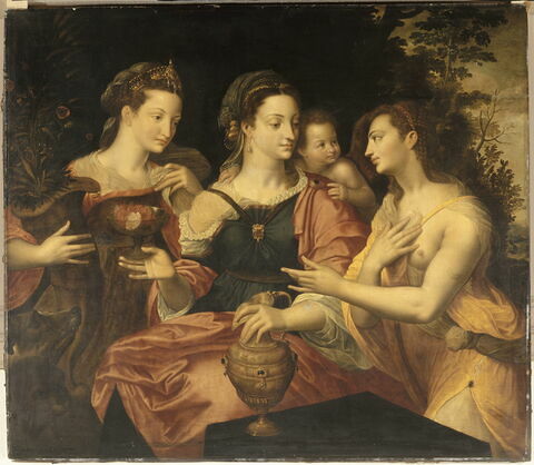Vénus et Psyché ou Jeunes femmes présentant des fleurs