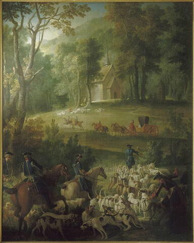Chasse de Louis XV. La Meute ou le départ de l'équipage pour la chasse au cerf, image 4/4