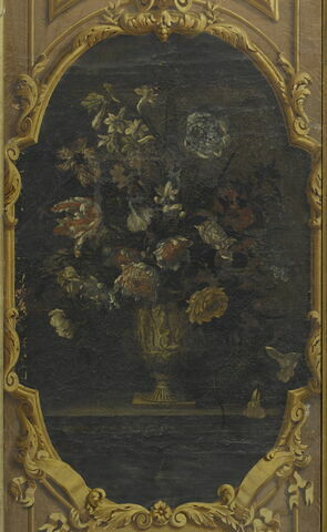 Vase de fleurs ou Fleurs dans un vase d'argent., image 1/2