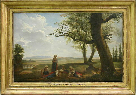 Les Joueuses d'osselets, paysannes, dit aussi : Paysannes de Frascati dans un paysage, image 2/2