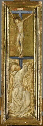 Le Christ en croix adoré par saint François d'Assise