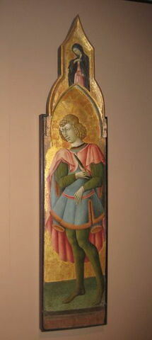 Saint Ansano ou Galgano (?) (au-dessus : la Vierge de l'Annonciation), image 2/2