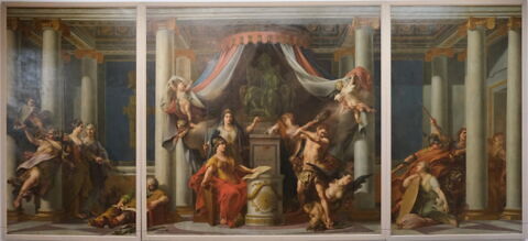 Allégorie de la Révolution : Arrivée des Vertus et proclamation de la Constitution démocratique, image 3/4