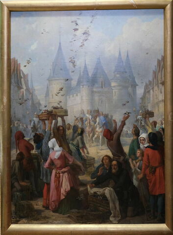 Saint Louis se rendant à Notre-Dame avec sa mère Blanche de Castille