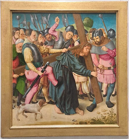 Le Christ montant au calvaire
L'Arrestation du Christ (au verso en camaïeu beige), image 1/1