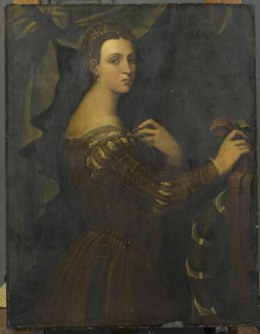 Portrait de femme avec les attributs de sainte Catherine